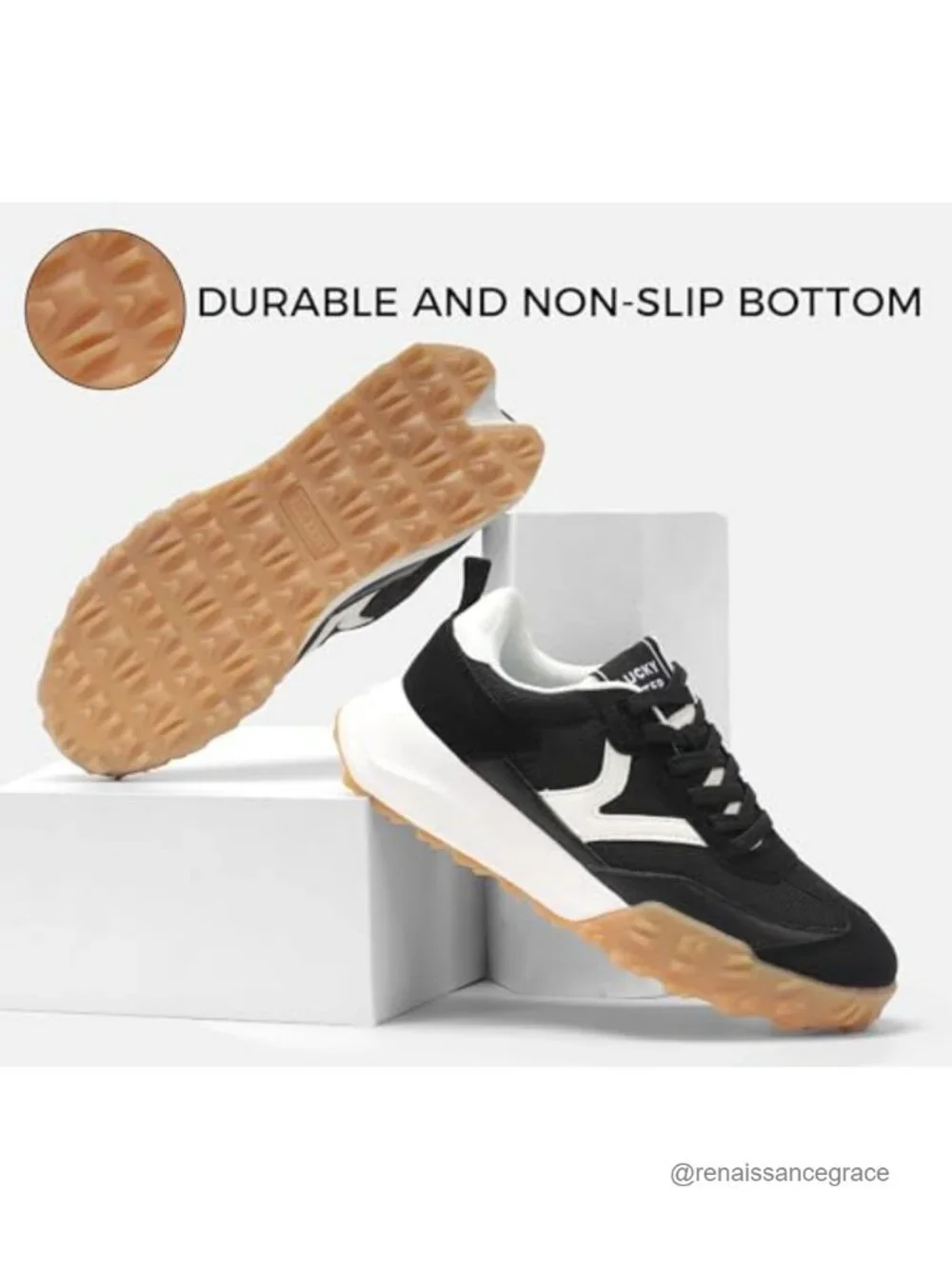Women's Platform Retro Tennis Walking Sneakers - Breathable, Cushioned, Slip